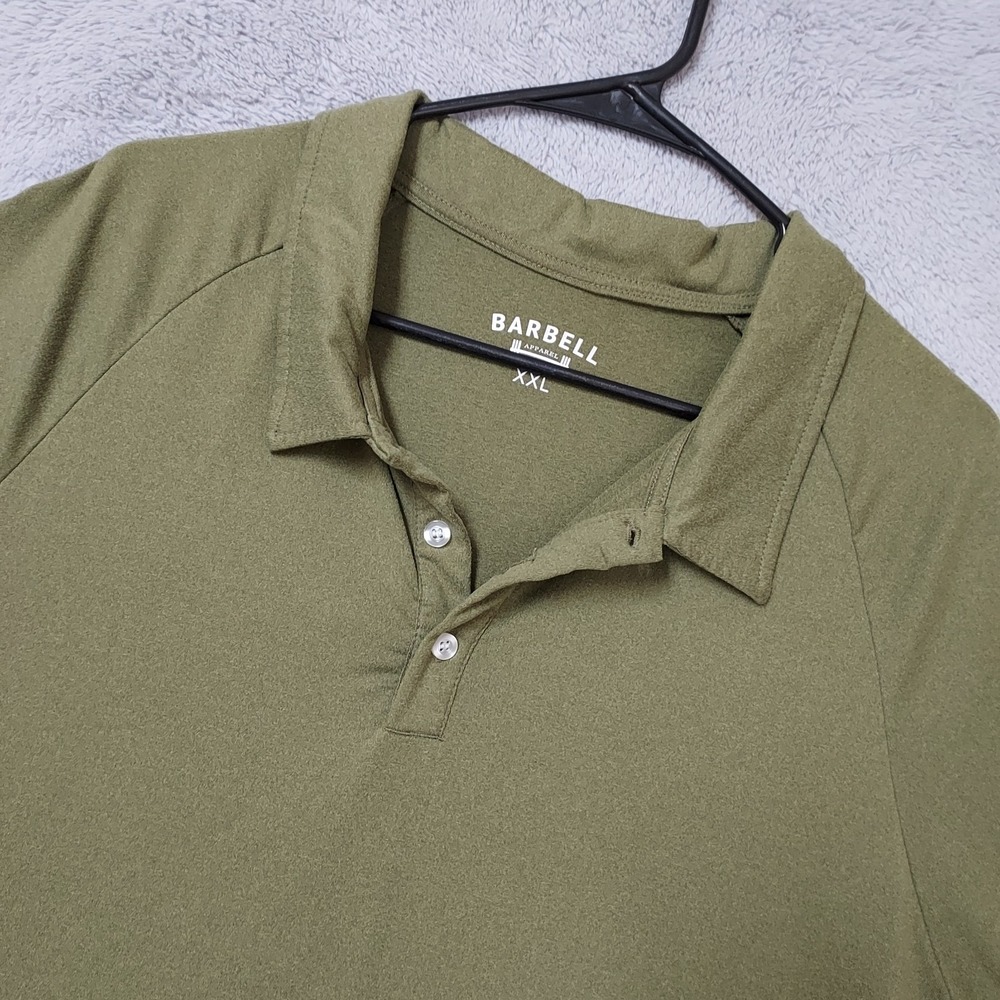 Barbell Supply Co. Men's Olive Green Polo Shirt - XXL